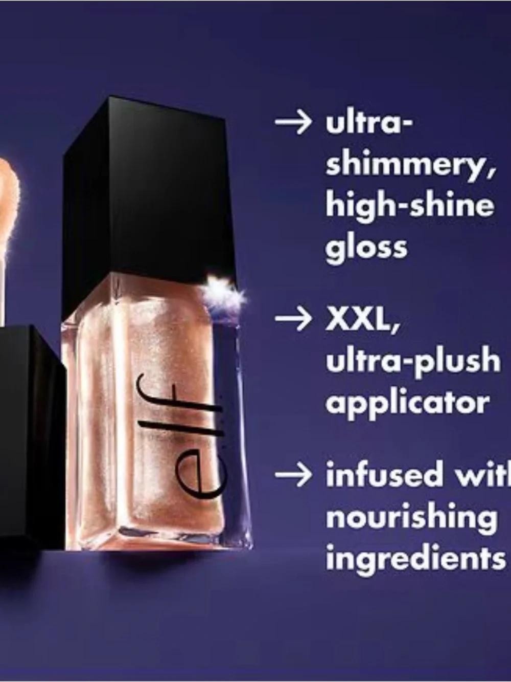 e.l.f. Glow Reviver Lip Oil Glimmer Mint, Candy Coded, 0.25 fl oz